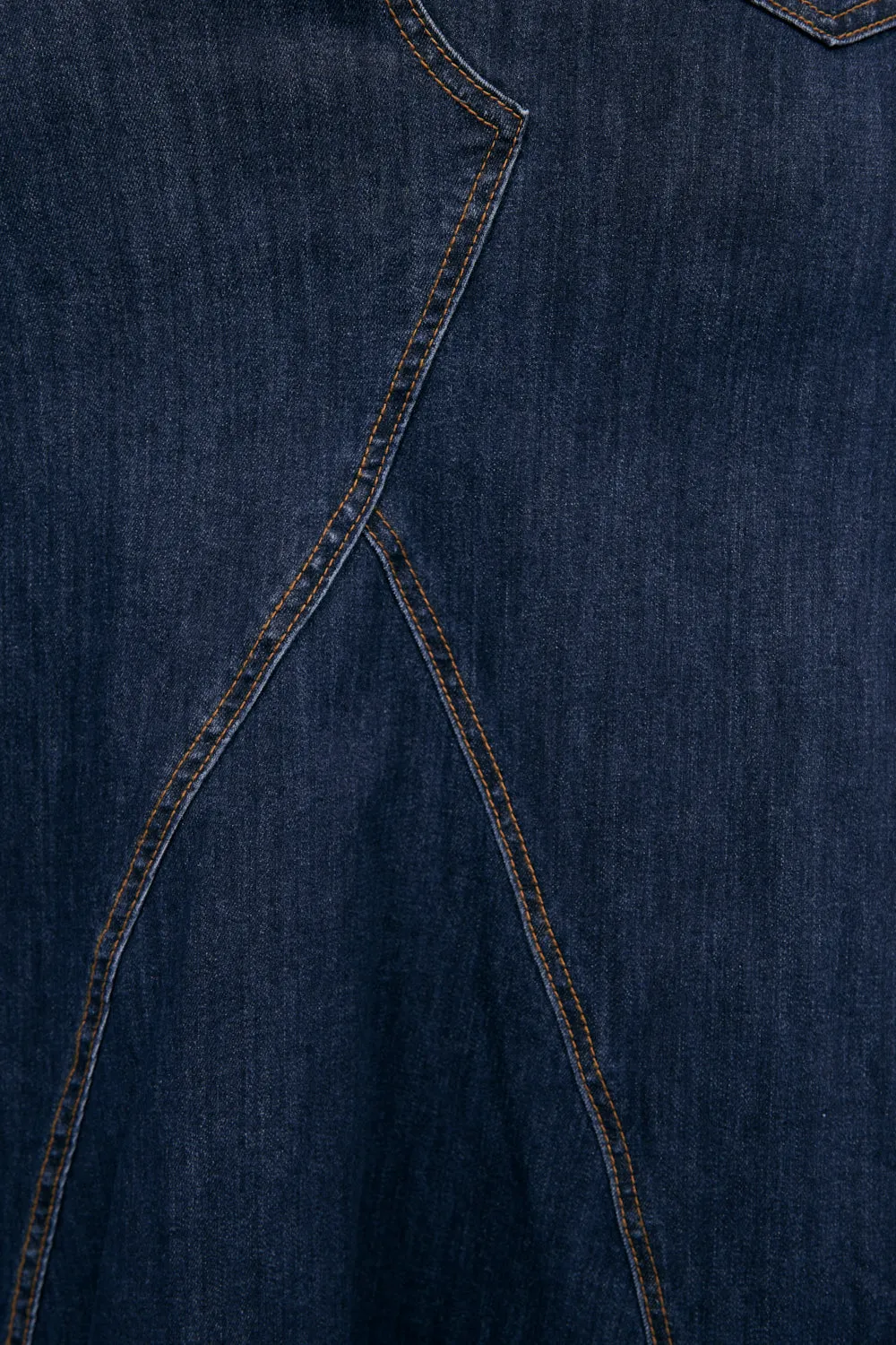 Adrift Denim Midi Skirt in Dark Wash Adrift
