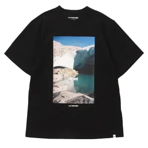 And Wander Gracier Printed T-Shirt Black