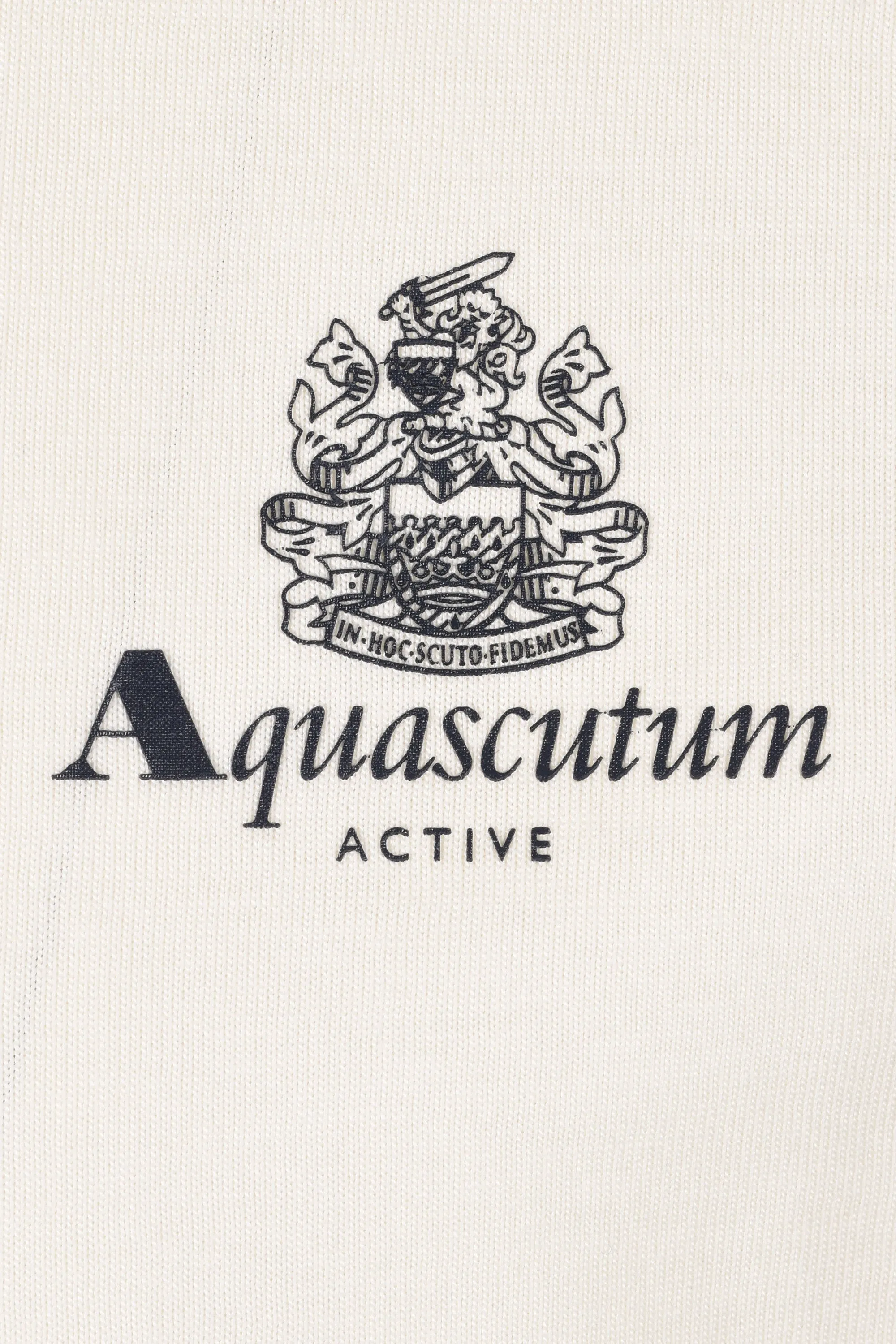 Aquascutum Check Details T-Shirt Old White