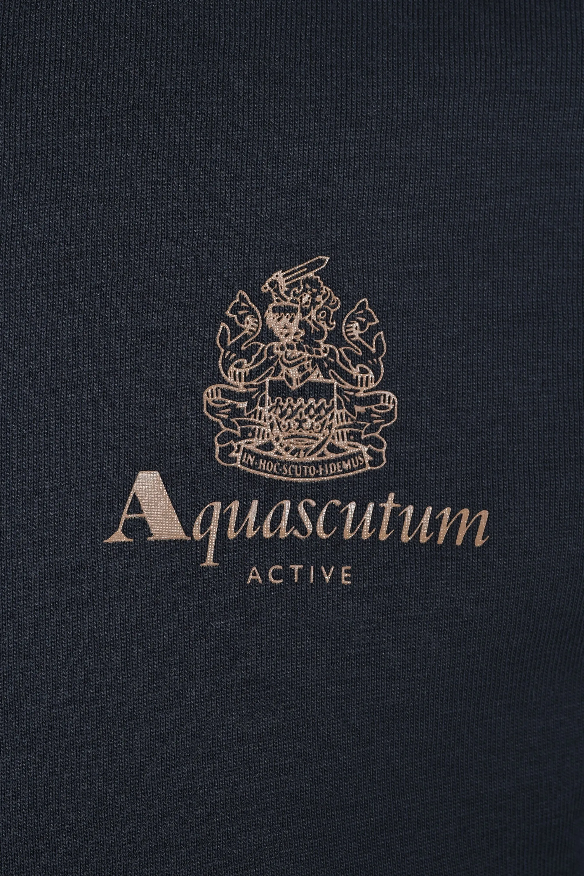 Aquascutum Club Check Details T-Shirt Navy