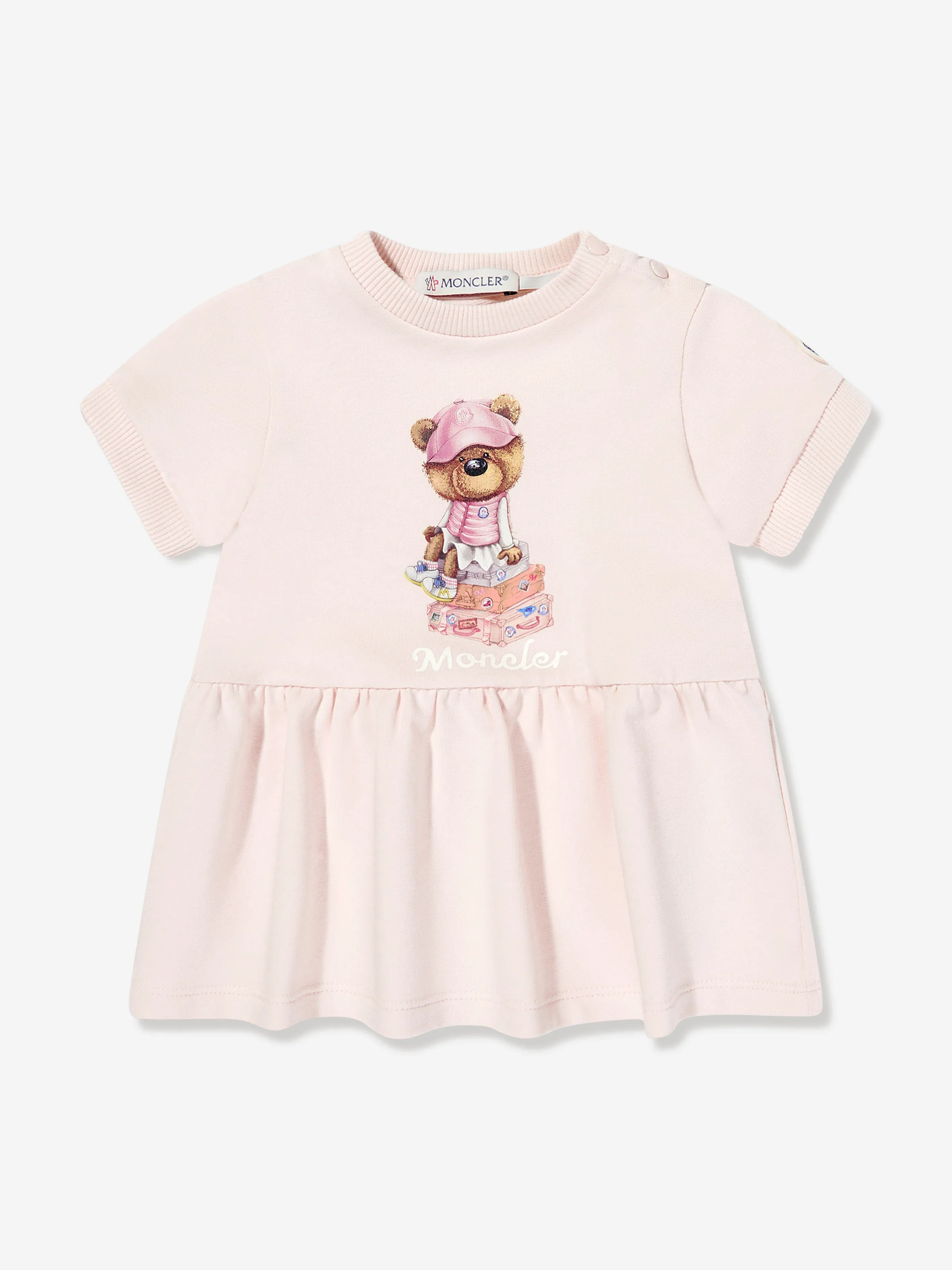 Baby Girls Bear Sweater Dress in Pink