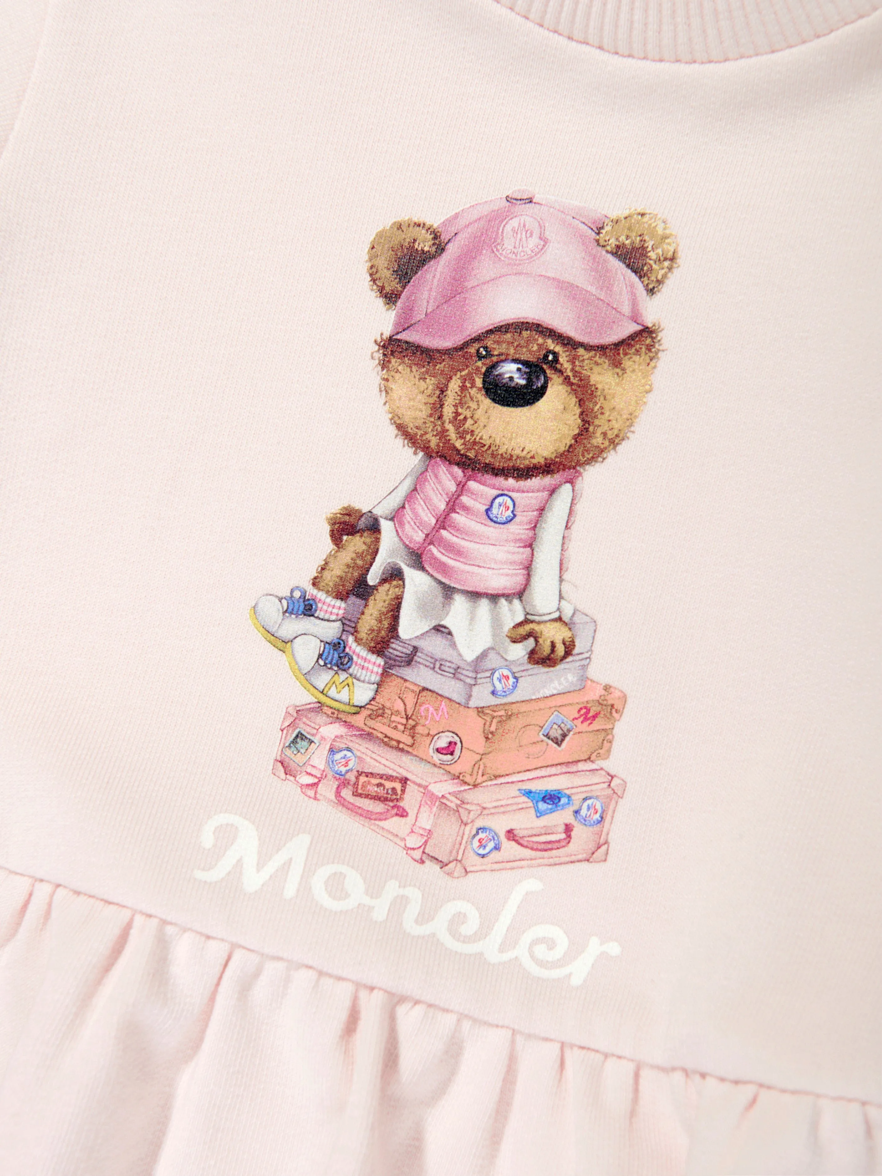 Baby Girls Bear Sweater Dress in Pink