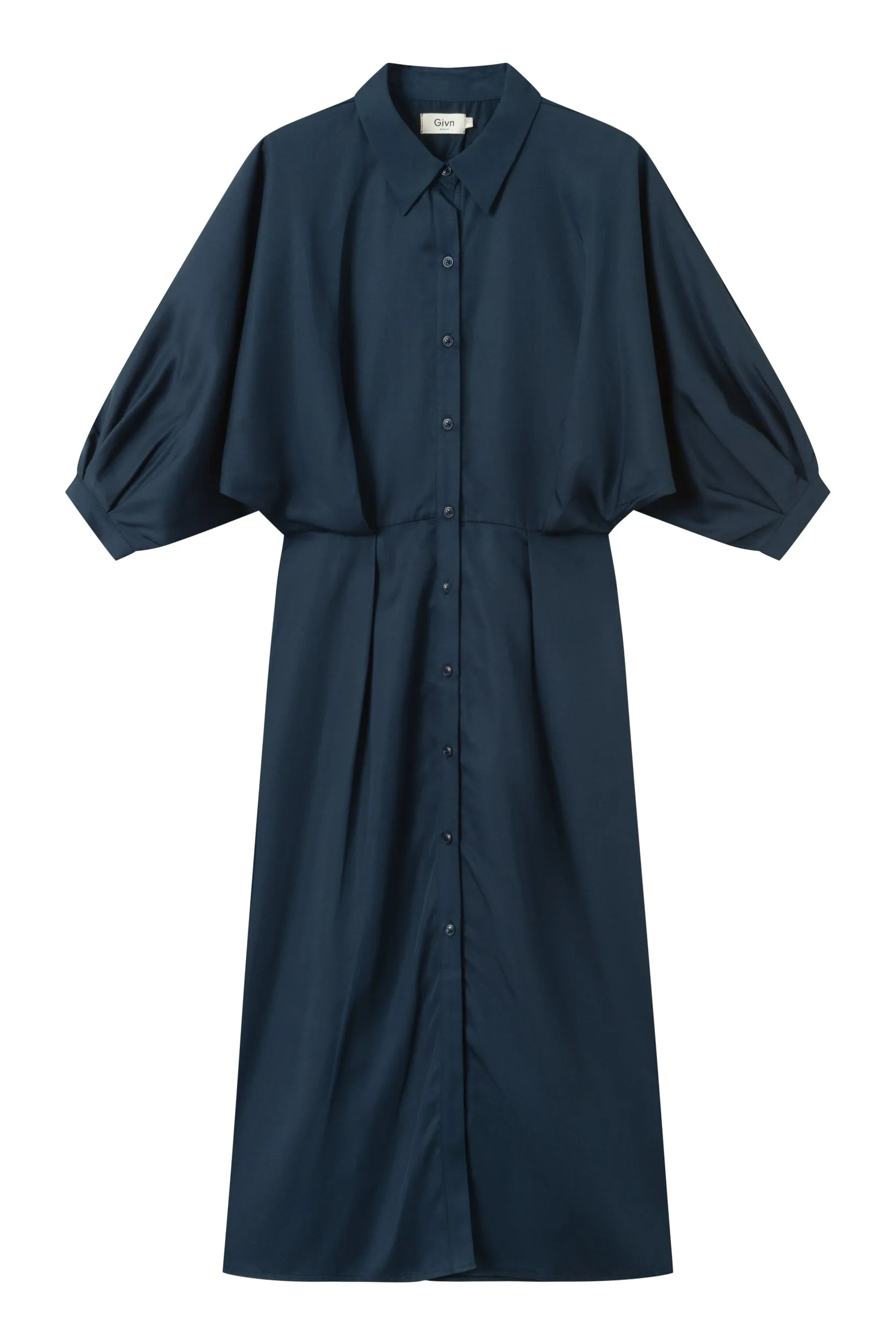 Blouse dress NATALIA in TENCEL™ Lyocell - Midnight Blue (Tencel) Givn Berlin