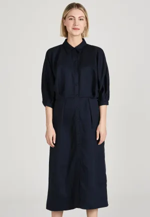 Blouse dress NATALIA in TENCEL™ Lyocell - Midnight Blue (Tencel) Givn Berlin