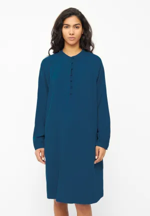 Blouse dress NURA from LENZING™ ECOVERO™ - Moroccan Blue Givn Berlin