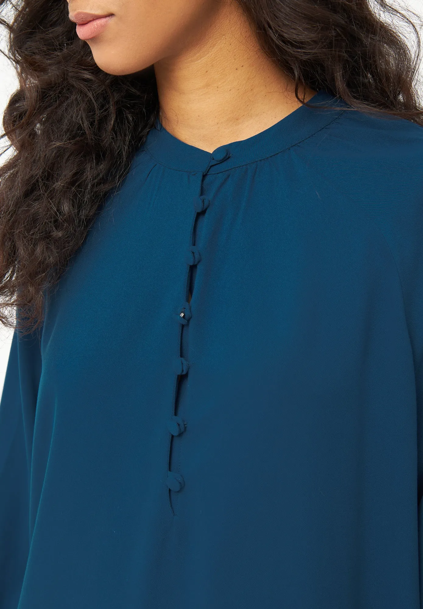 Blouse dress NURA from LENZING™ ECOVERO™ - Moroccan Blue Givn Berlin
