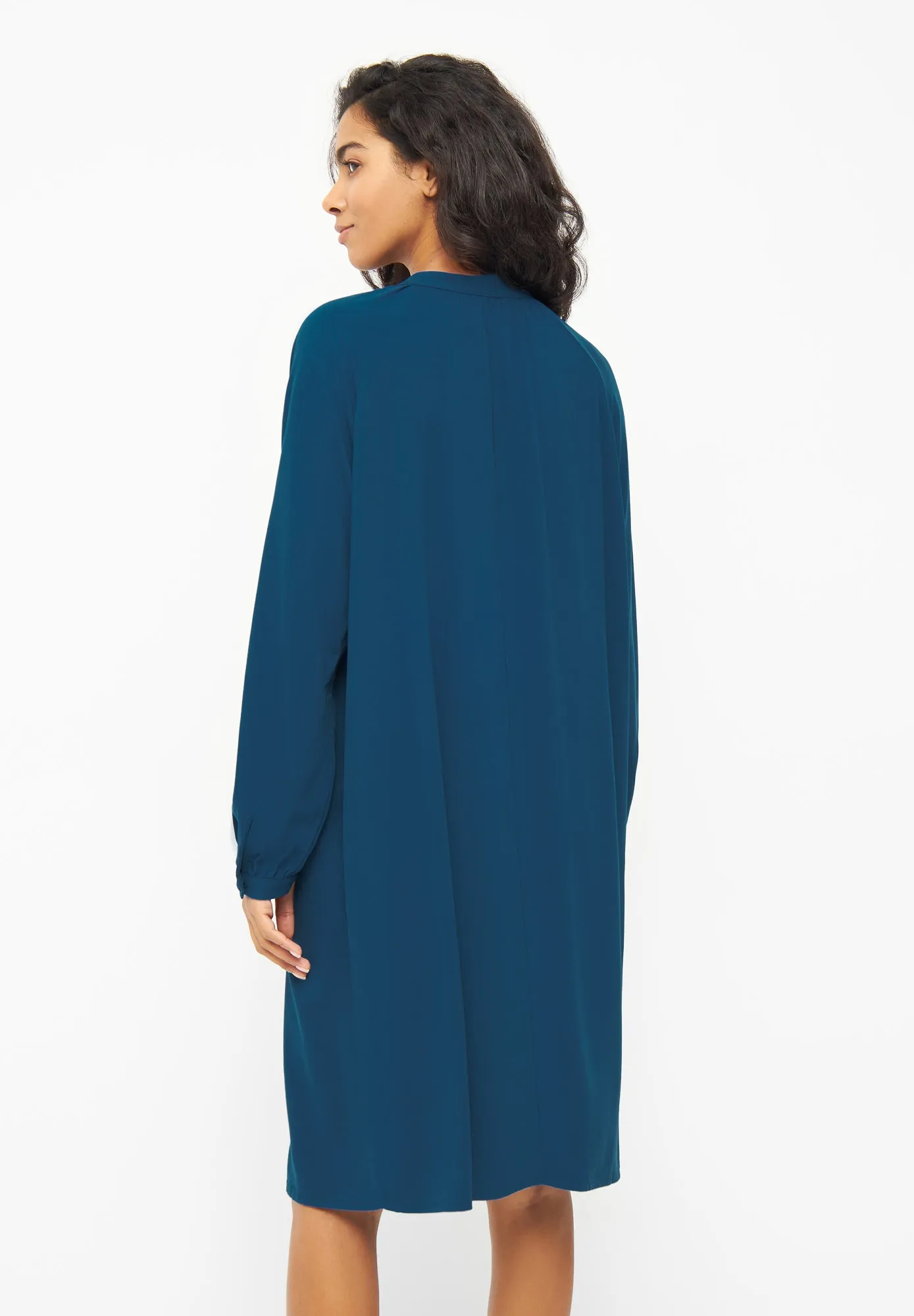 Blouse dress NURA from LENZING™ ECOVERO™ - Moroccan Blue Givn Berlin