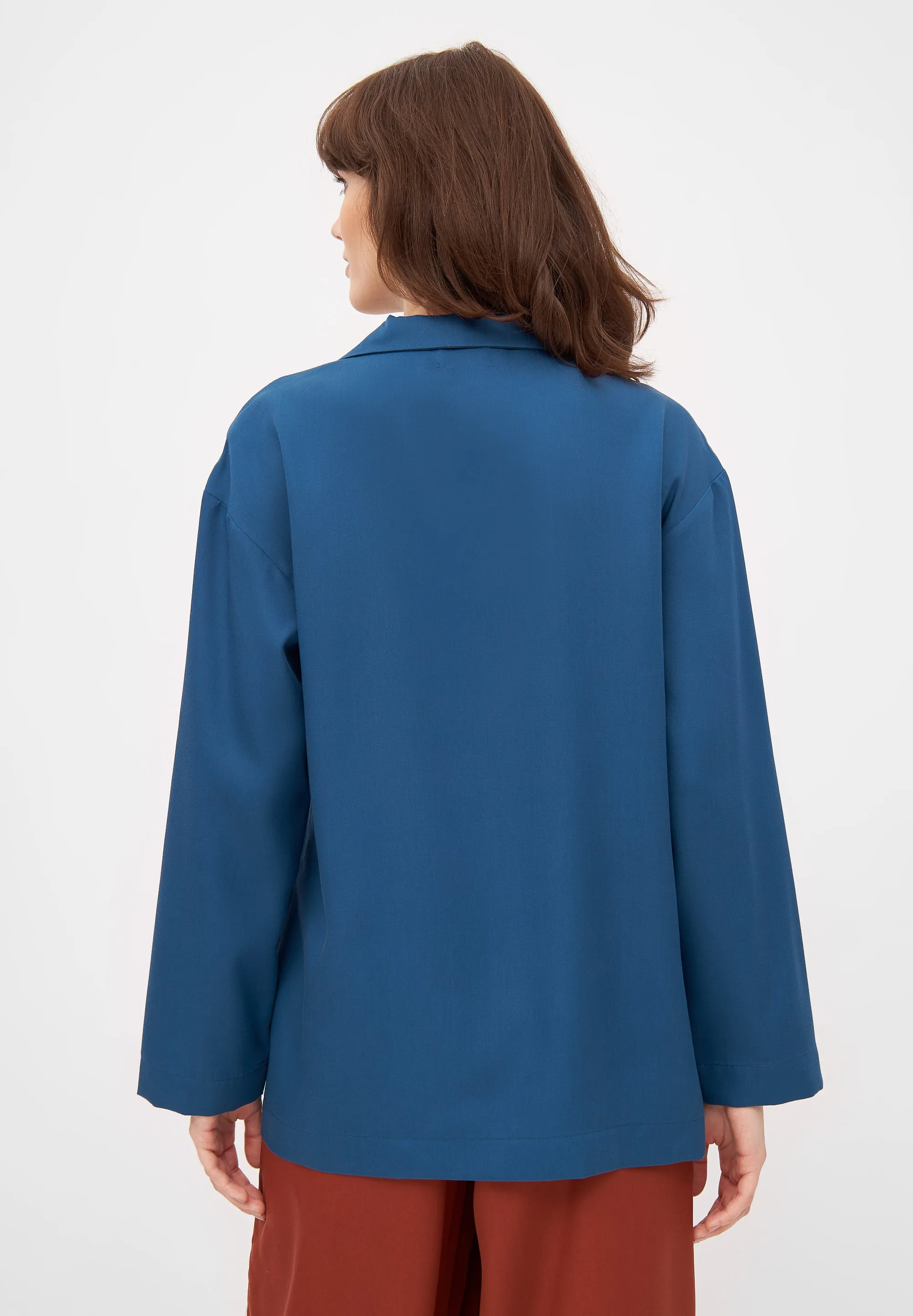 Blouse FELIA in TENCEL™ REFIBRA™ Lyocell - Ocean Blue (Refibra) Givn Berlin