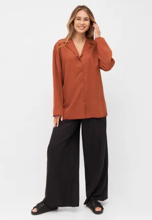Blouse FELIA in TENCEL™ REFIBRA™ Lyocell - Terracotta (Refibra) Givn Berlin