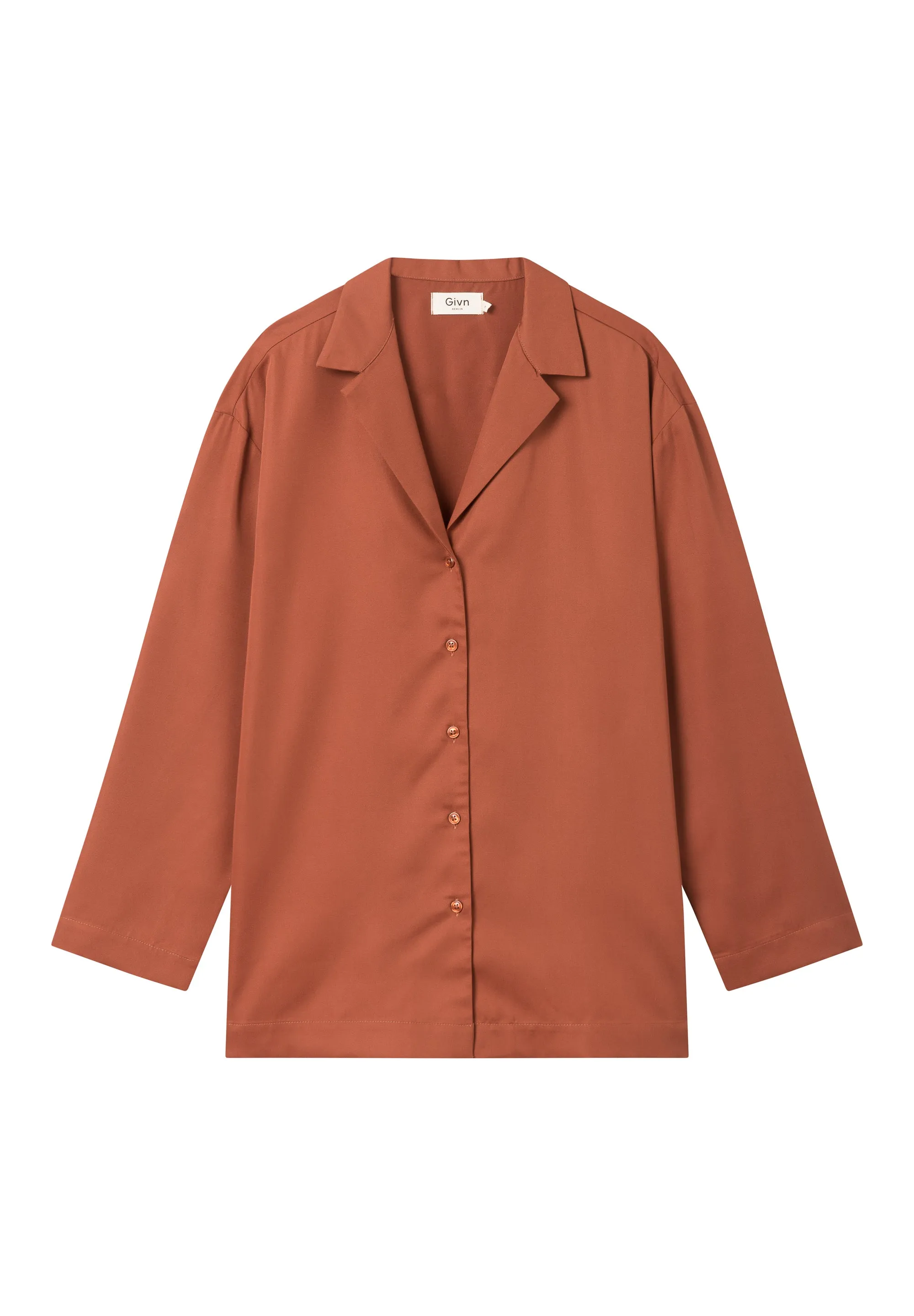 Blouse FELIA in TENCEL™ REFIBRA™ Lyocell - Terracotta (Refibra) Givn Berlin