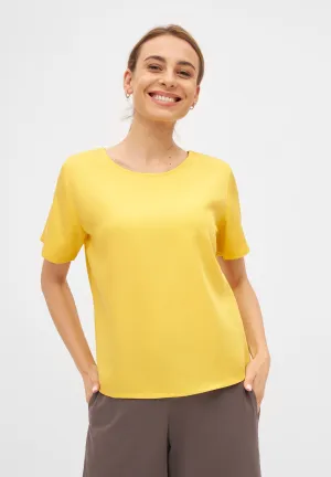 Blouse INES from TENCEL™ REFIBRA™ Lyocell - Sunny Yellow (Refibra) Givn Berlin