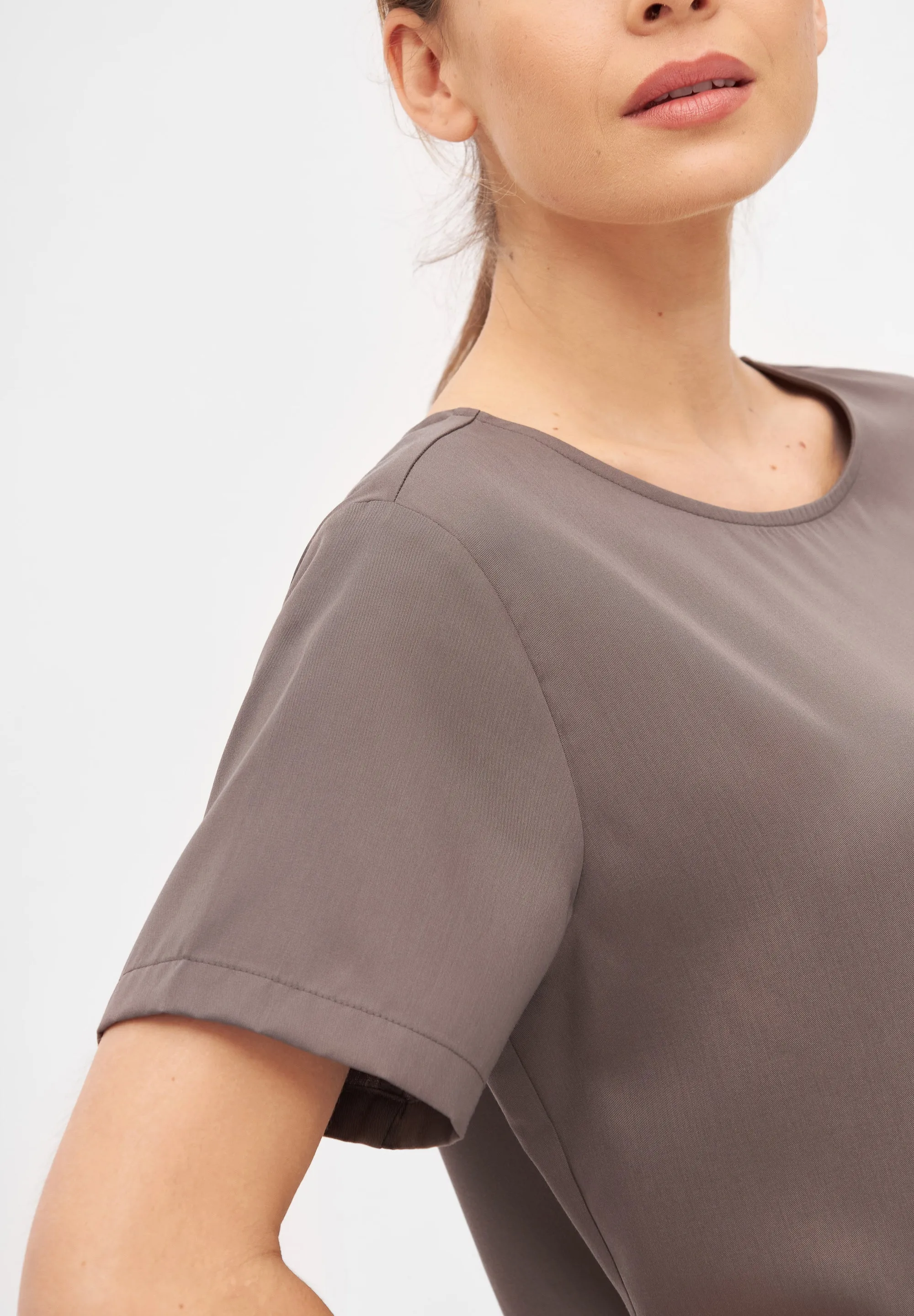 Blouse INES from TENCEL™ REFIBRA™ Lyocell - Taupe (Refibra) Givn Berlin