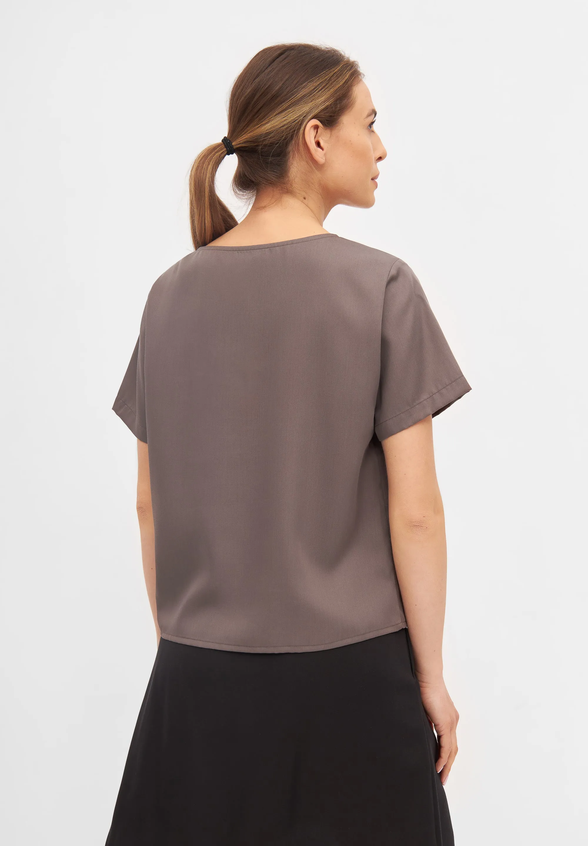 Blouse INES from TENCEL™ REFIBRA™ Lyocell - Taupe (Refibra) Givn Berlin