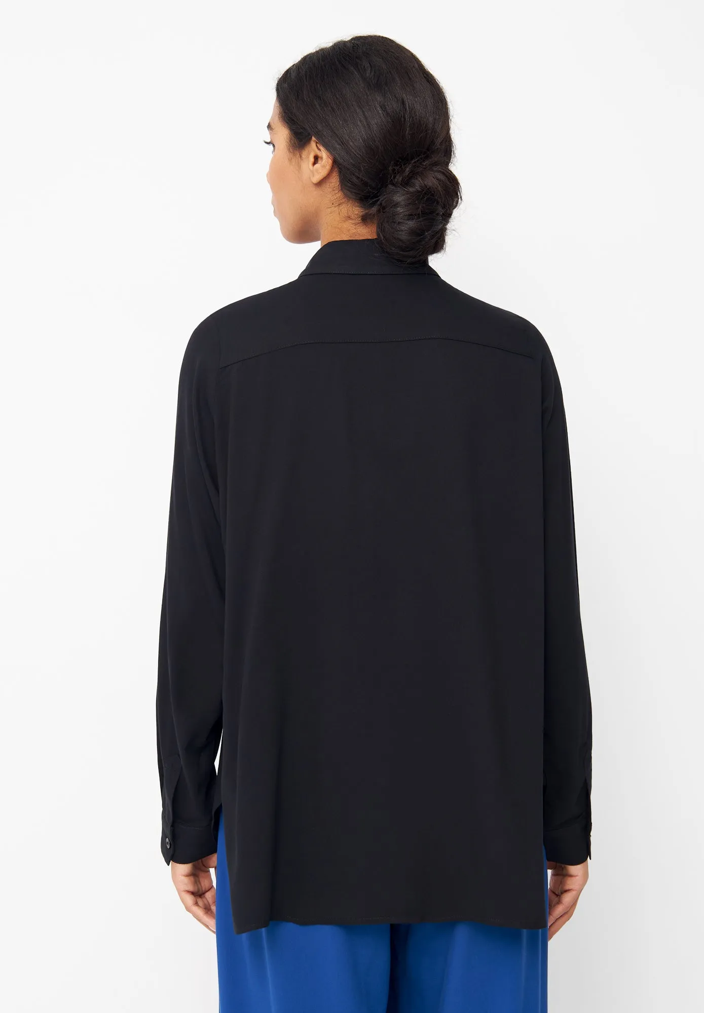 Blouse IVA from LENZING™ ECOVERO™ - Black Givn Berlin