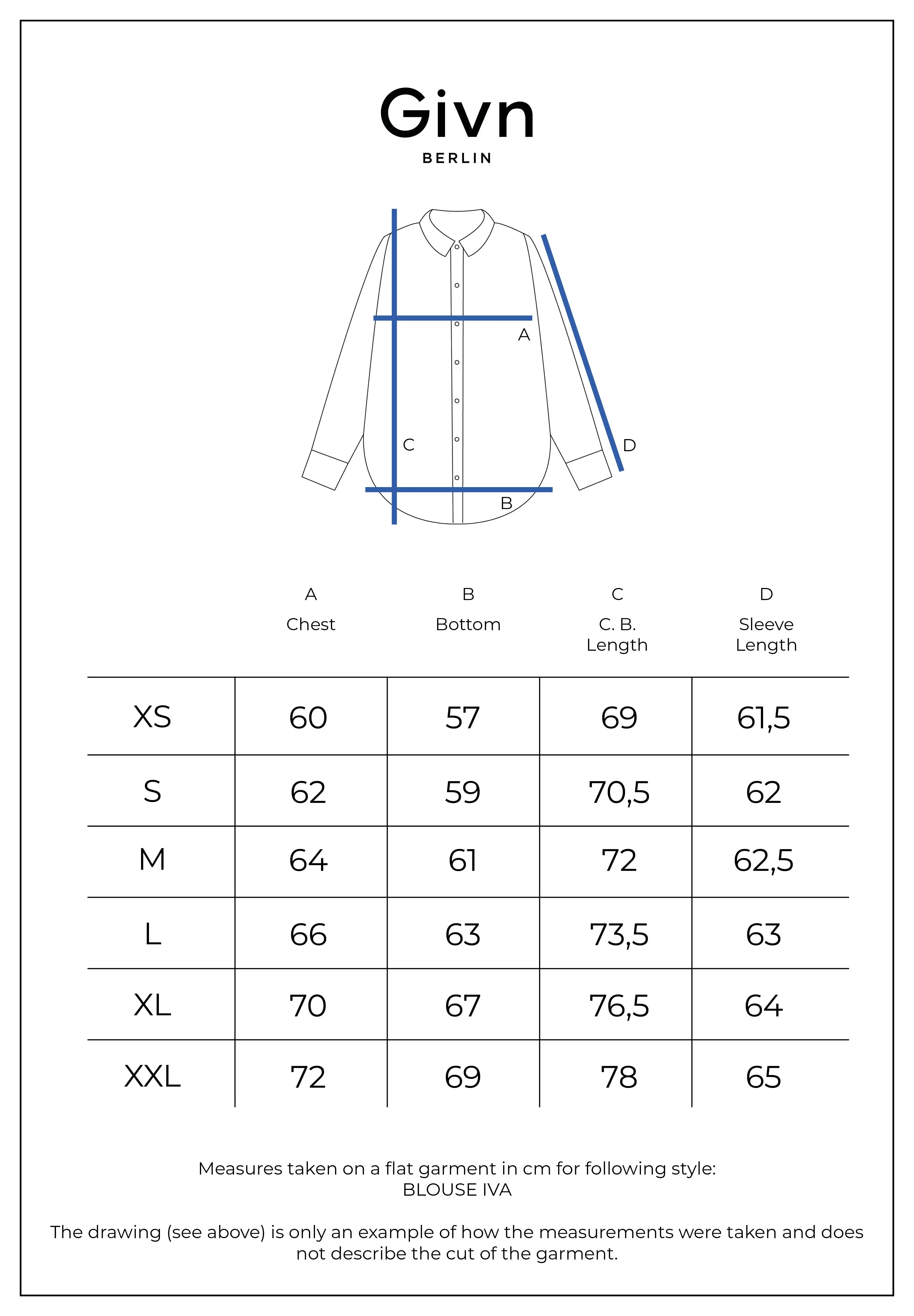 Blouse IVA from LENZING™ ECOVERO™ - Deep Blue Givn Berlin