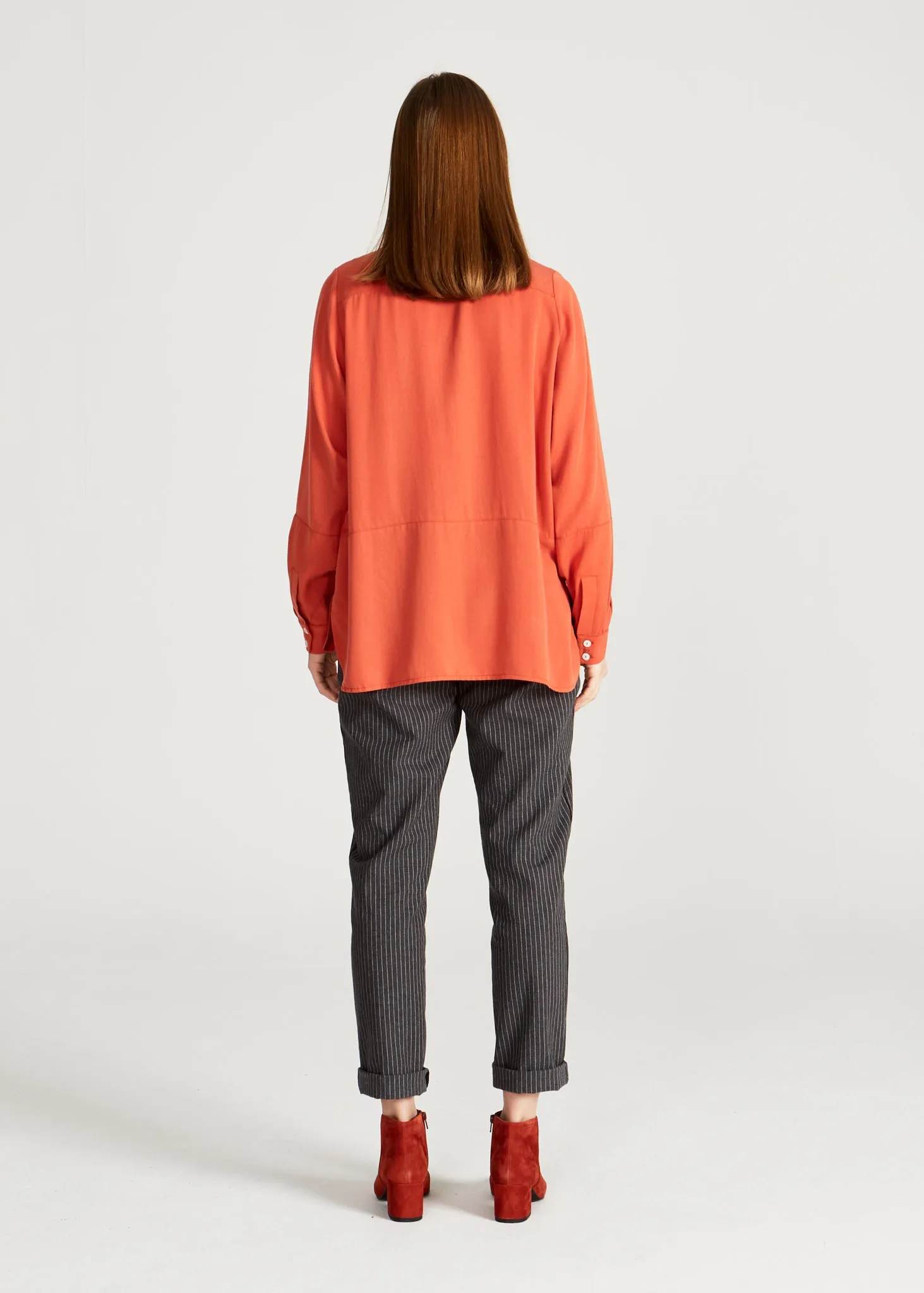 Blouse IVY in TENCEL™ Lyocell - Dark Coral (Tencel) Givn Berlin