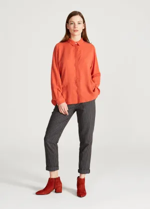 Blouse IVY in TENCEL™ Lyocell - Dark Coral (Tencel) Givn Berlin