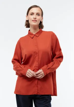 Blouse IVY in TENCEL™ REFIBRA™ Lyocell - Rusty Orange (Refibra) Givn Berlin