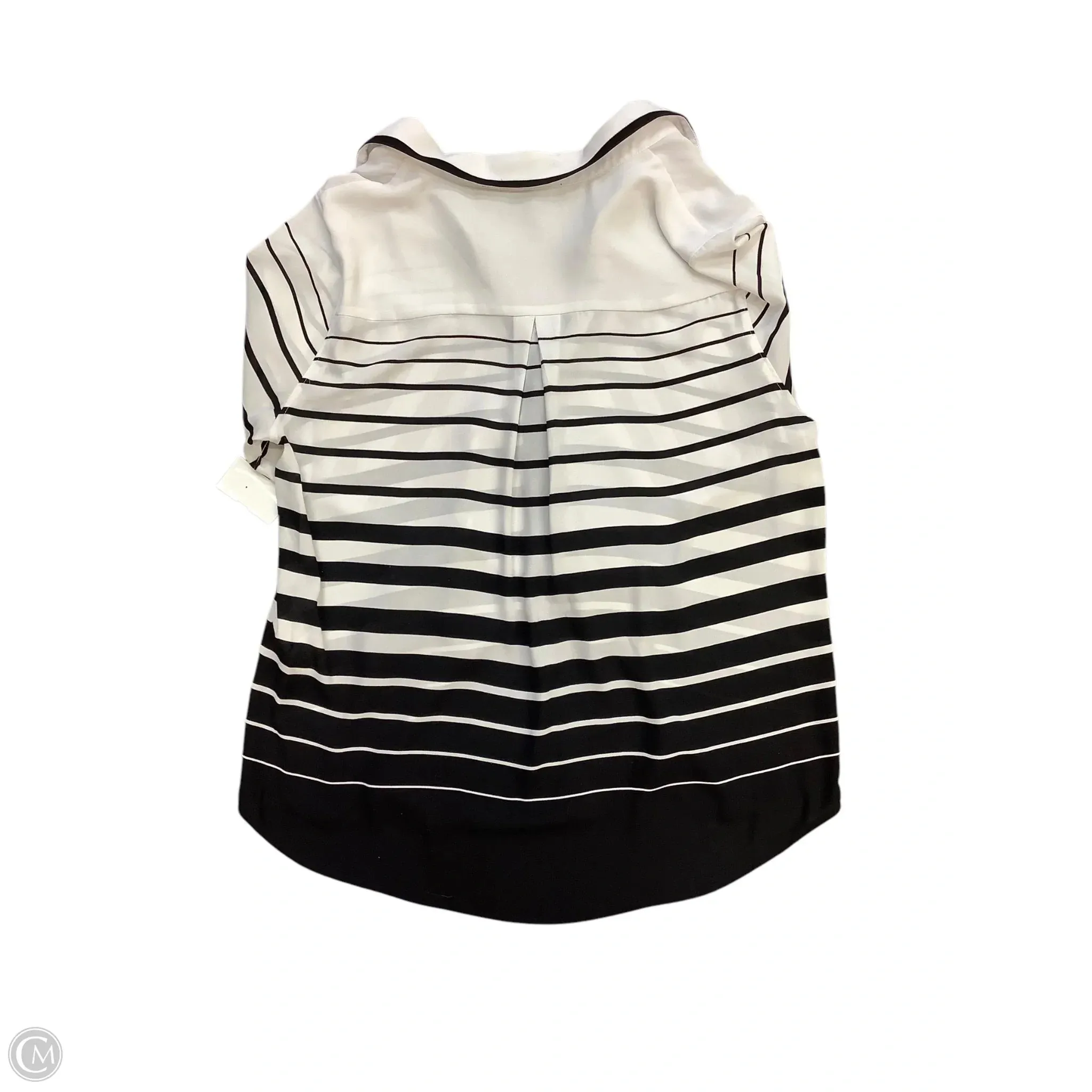 Blouse Long Sleeve By White House Black Market In Black & White, Size: M