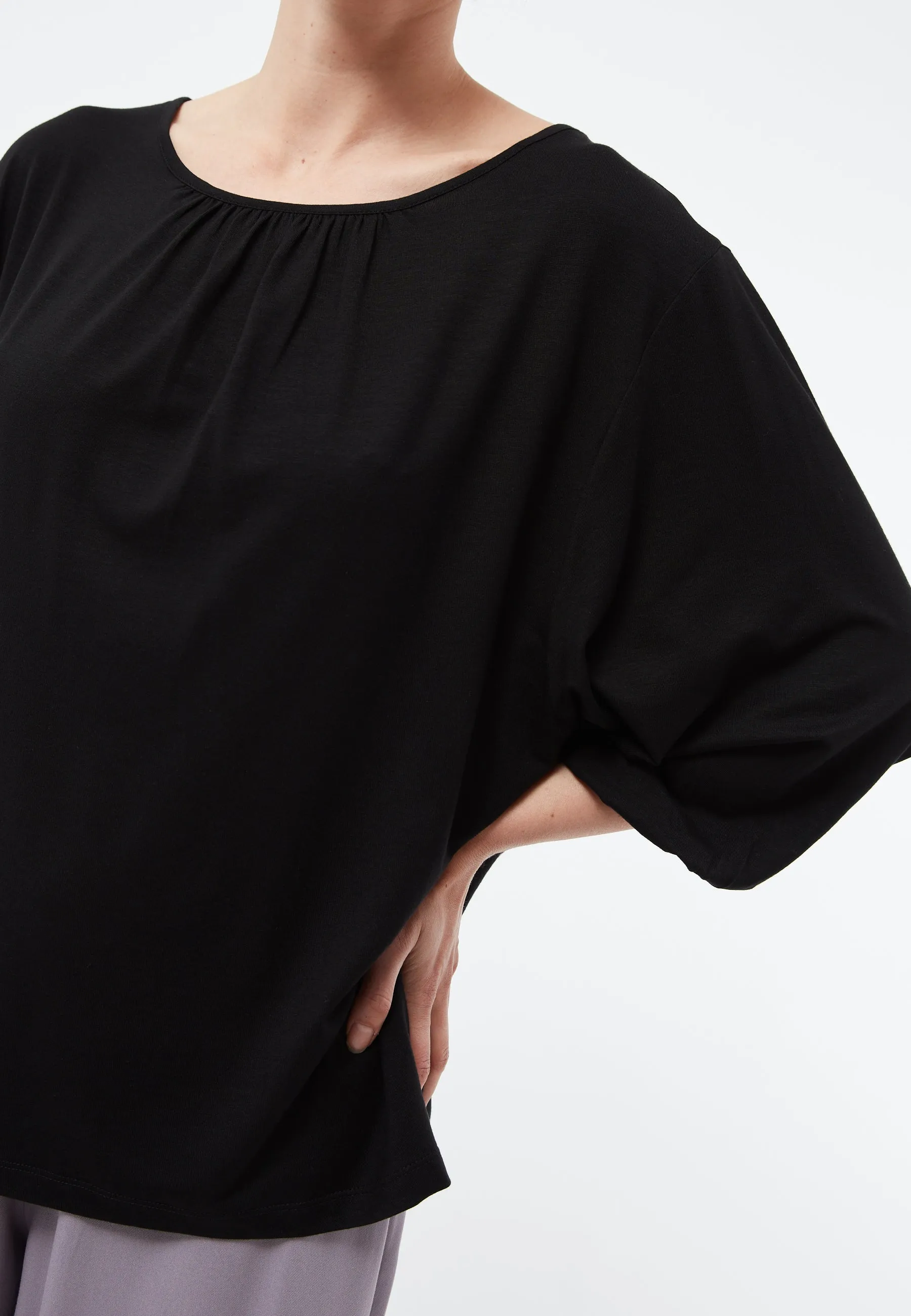 Blouse shirt ARABELLA in TENCEL™ Lyocell - Black (Tencel) Givn Berlin