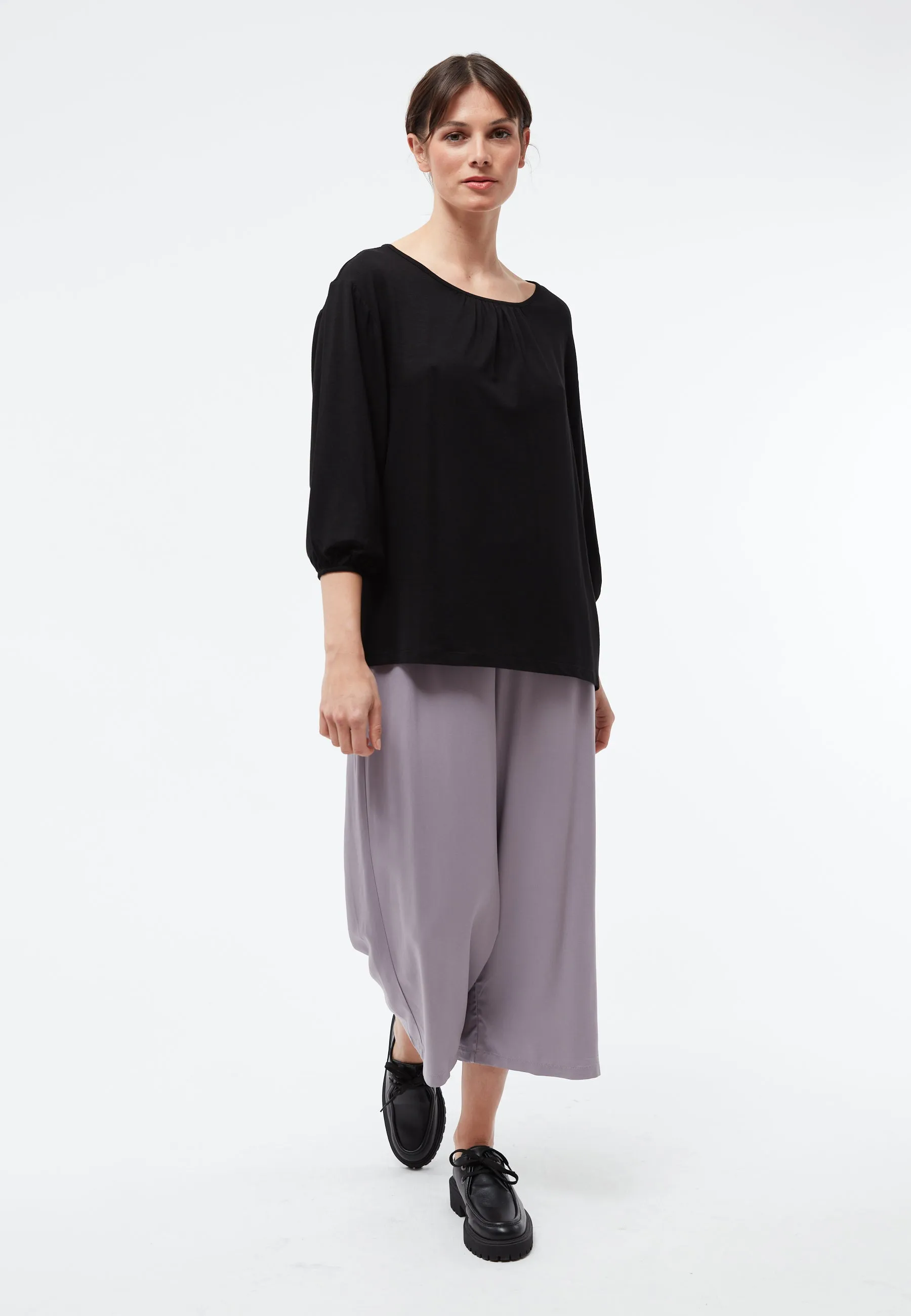 Blouse shirt ARABELLA in TENCEL™ Lyocell - Black (Tencel) Givn Berlin