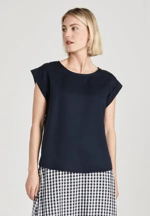 Blouse shirt CAPRI in TENCEL™ Lyocell - Midnight Blue (Tencel) Givn Berlin