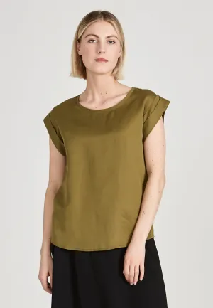 Blouse shirt CAPRI in TENCEL™ Lyocell - Olive Oil (Tencel) Givn Berlin