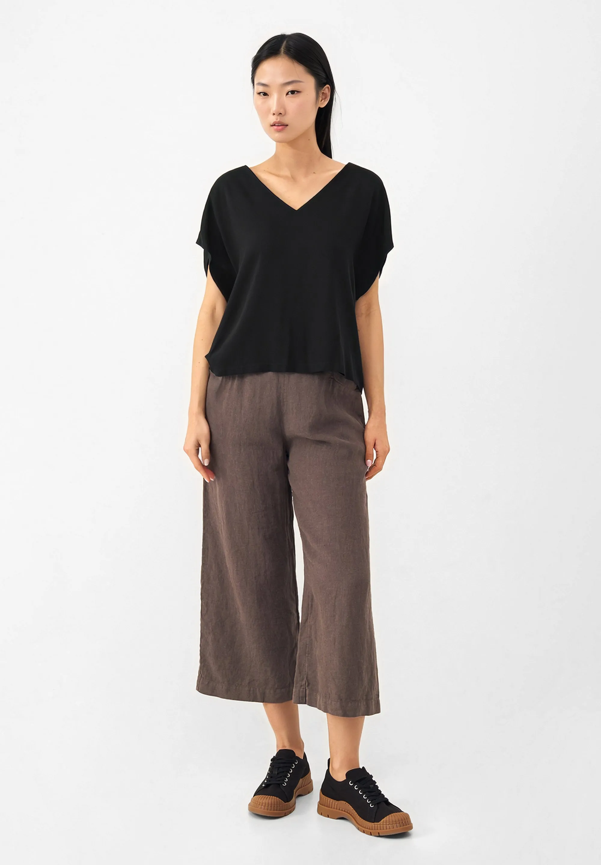 Blouse Shirt GBRUBY Relaxed Fit Made From LENZING™ ECOVERO™ - Black Givn Berlin