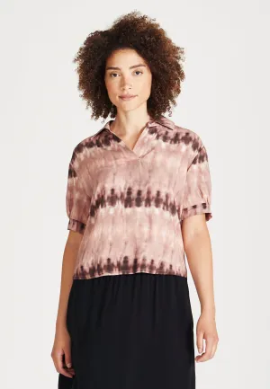 Blouse shirt MELANIE from LENZING™ ECOVERO™ - Muddy Pink (Tie Dye) Givn Berlin