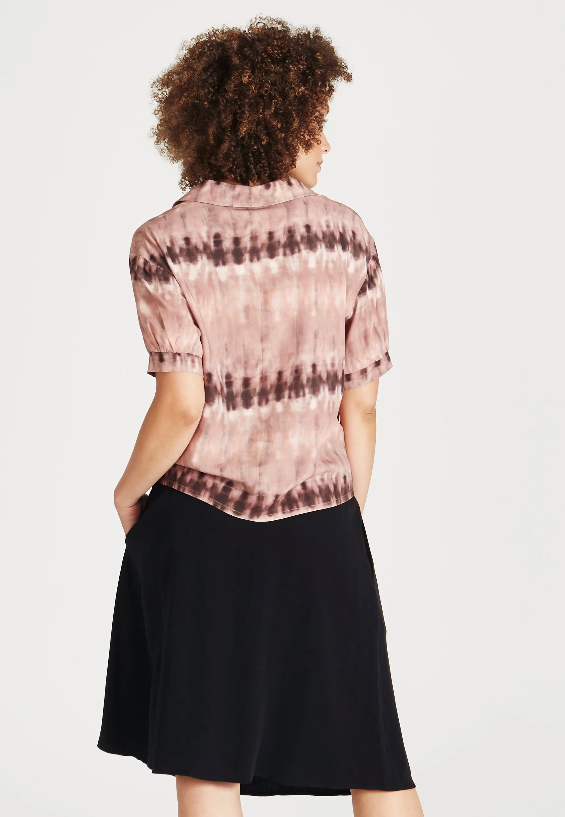 Blouse shirt MELANIE from LENZING™ ECOVERO™ - Muddy Pink (Tie Dye) Givn Berlin
