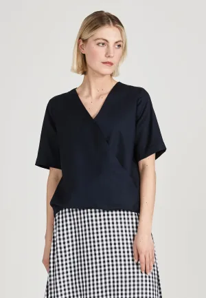 Blouse shirt MISHA from TENCEL™ Lyocell - Midnight Blue (Tencel) Givn Berlin