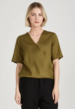 Blouse shirt MISHA from TENCEL™ Lyocell - Olive Oil (Tencel) Givn Berlin