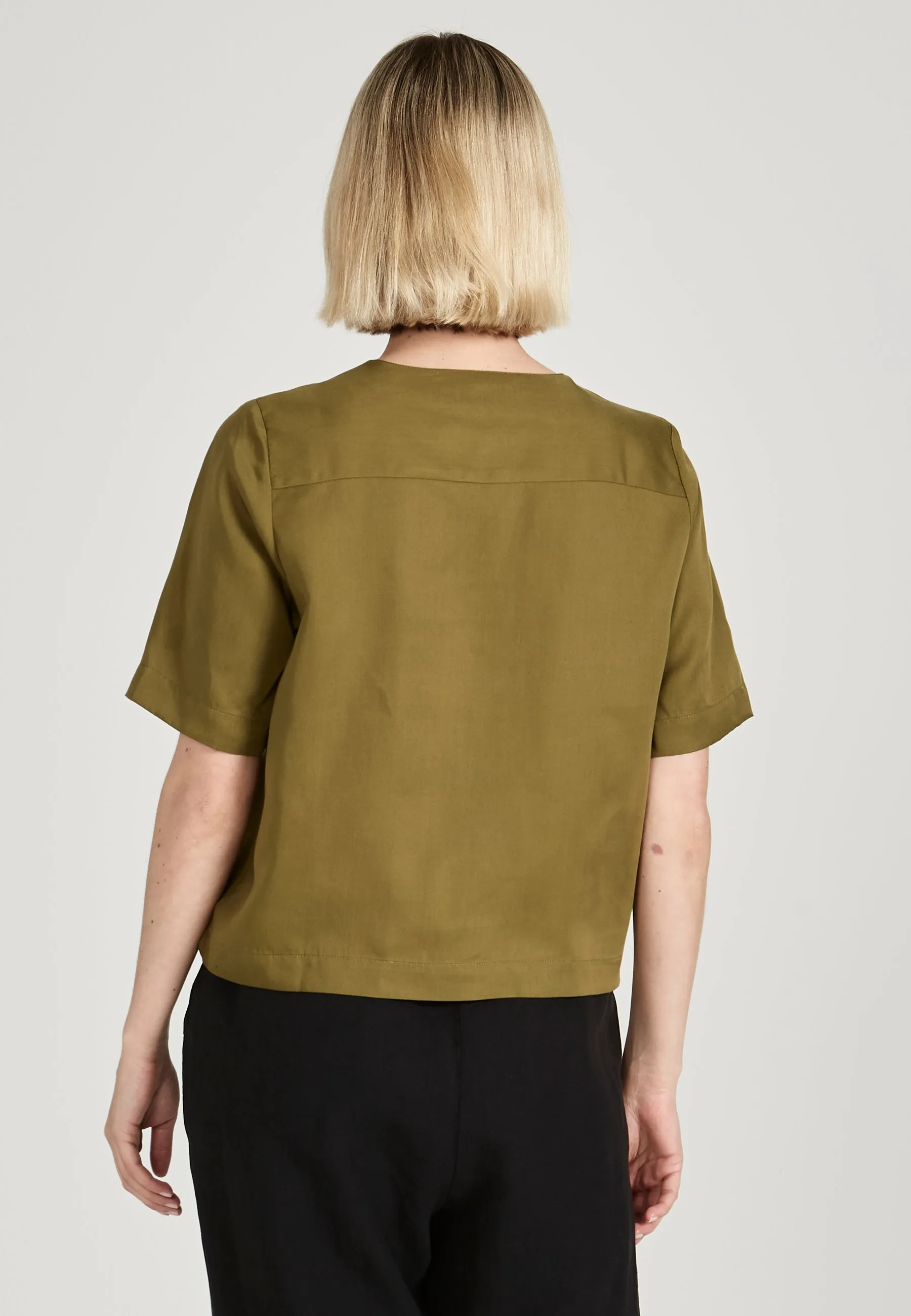 Blouse shirt MISHA from TENCEL™ Lyocell - Olive Oil (Tencel) Givn Berlin