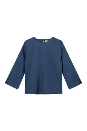 Blouse shirt PENELOPE in TENCEL™ REFIBRA™ Lyocell - Midnight Blue (Refibra) Givn Berlin