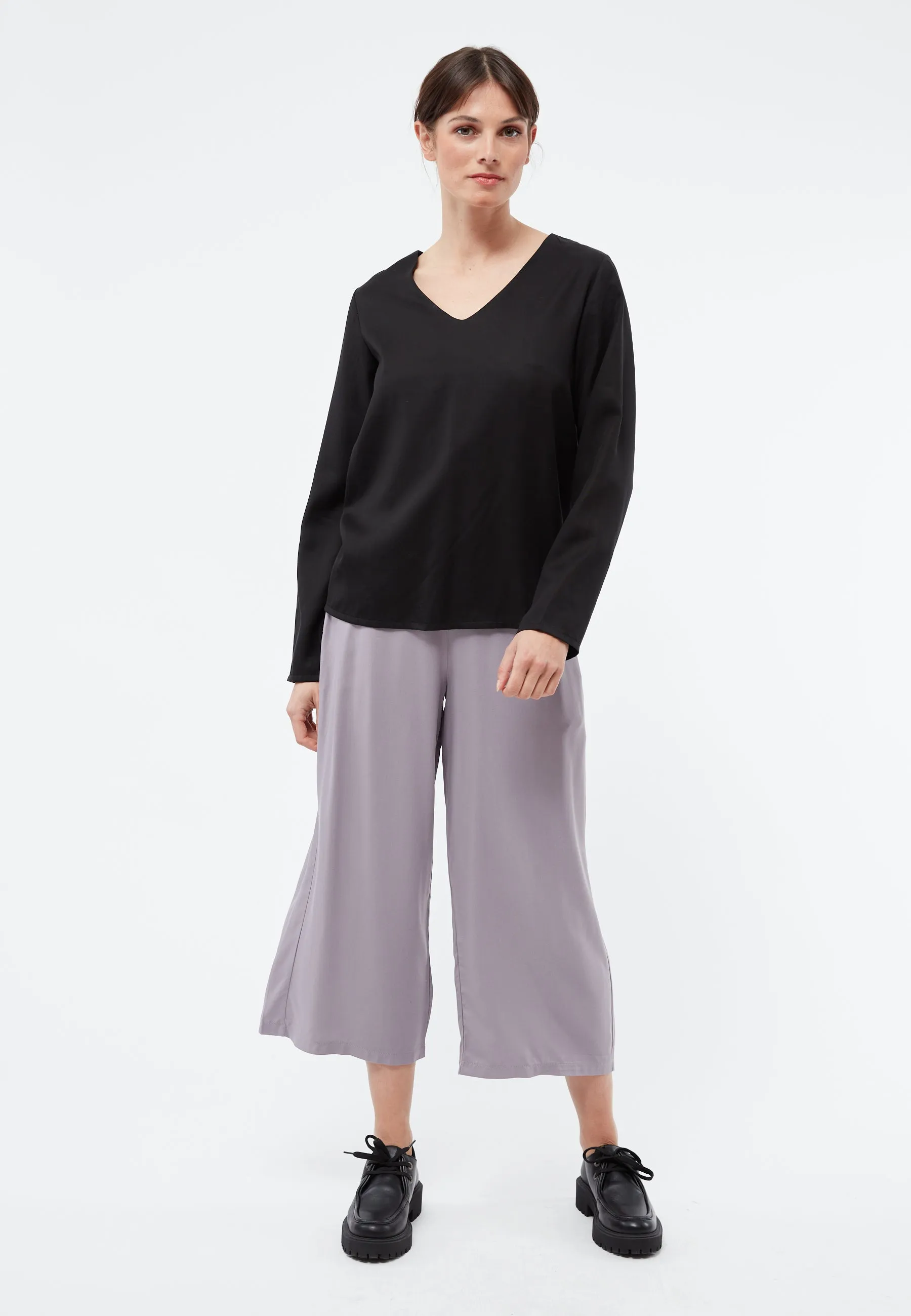 Blouse shirt ROSE in TENCEL™ REFIBRA™ Lyocell - Black (Refibra) Givn Berlin