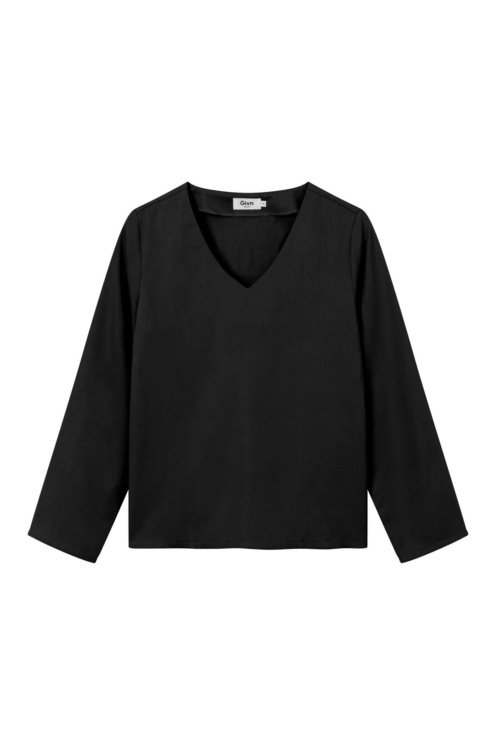 Blouse shirt ROSE in TENCEL™ REFIBRA™ Lyocell - Black (Refibra) Givn Berlin