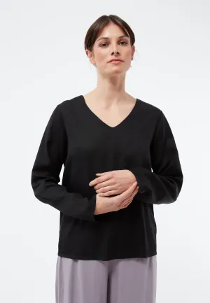 Blouse shirt ROSE in TENCEL™ REFIBRA™ Lyocell - Black (Refibra) Givn Berlin