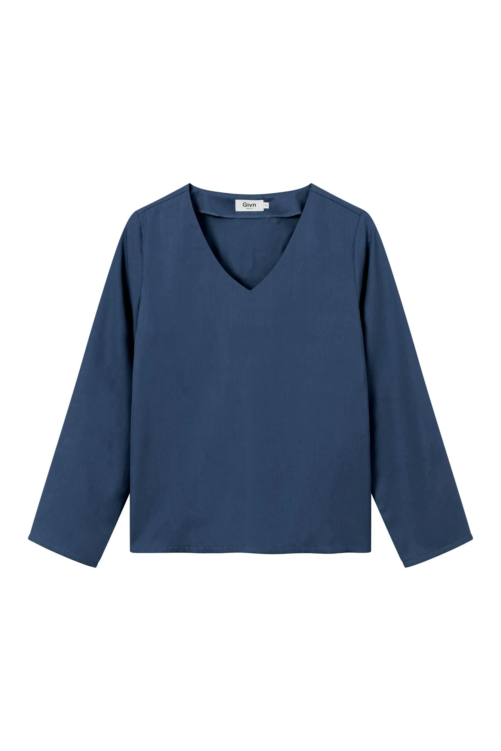 Blouse shirt ROSE in TENCEL™ REFIBRA™ Lyocell - Midnight Blue (Refibra) Givn Berlin