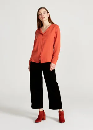 Blouse ZOE in TENCEL™ Lyocell - Dark Coral (Tencel) Givn Berlin