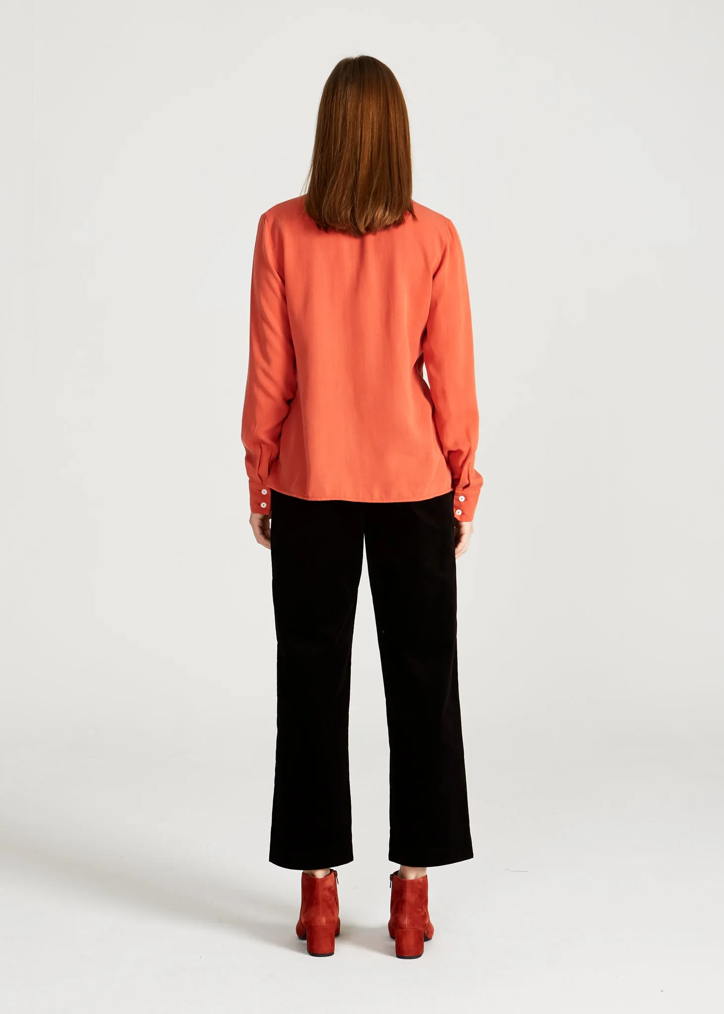 Blouse ZOE in TENCEL™ Lyocell - Dark Coral (Tencel) Givn Berlin