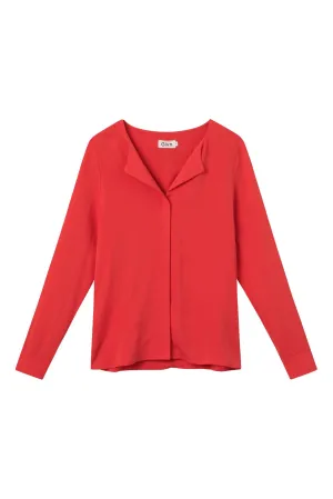 Blouse ZOE in TENCEL™ Lyocell - Lava Red (Tencel) Givn Berlin
