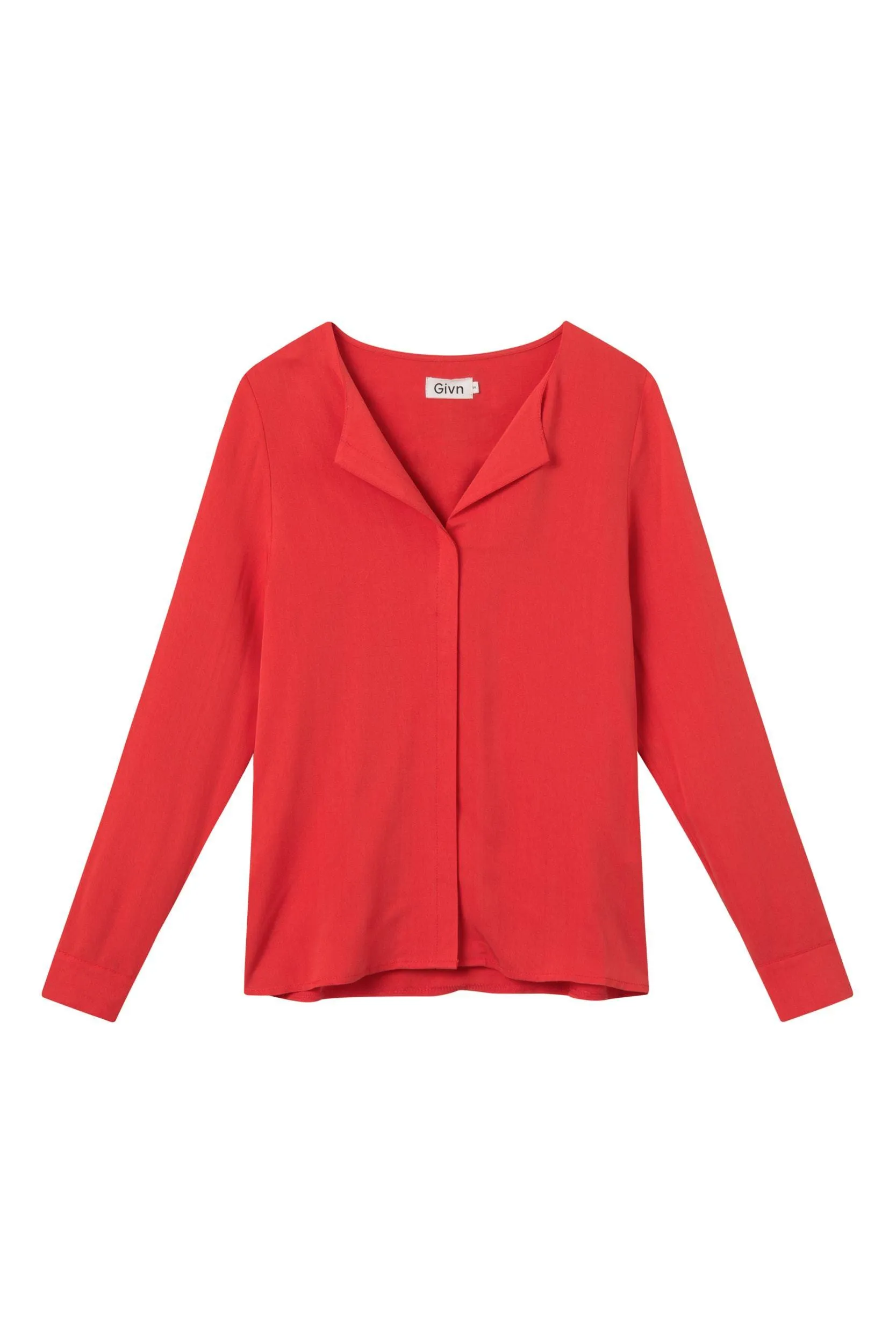Blouse ZOE in TENCEL™ Lyocell - Lava Red (Tencel) Givn Berlin
