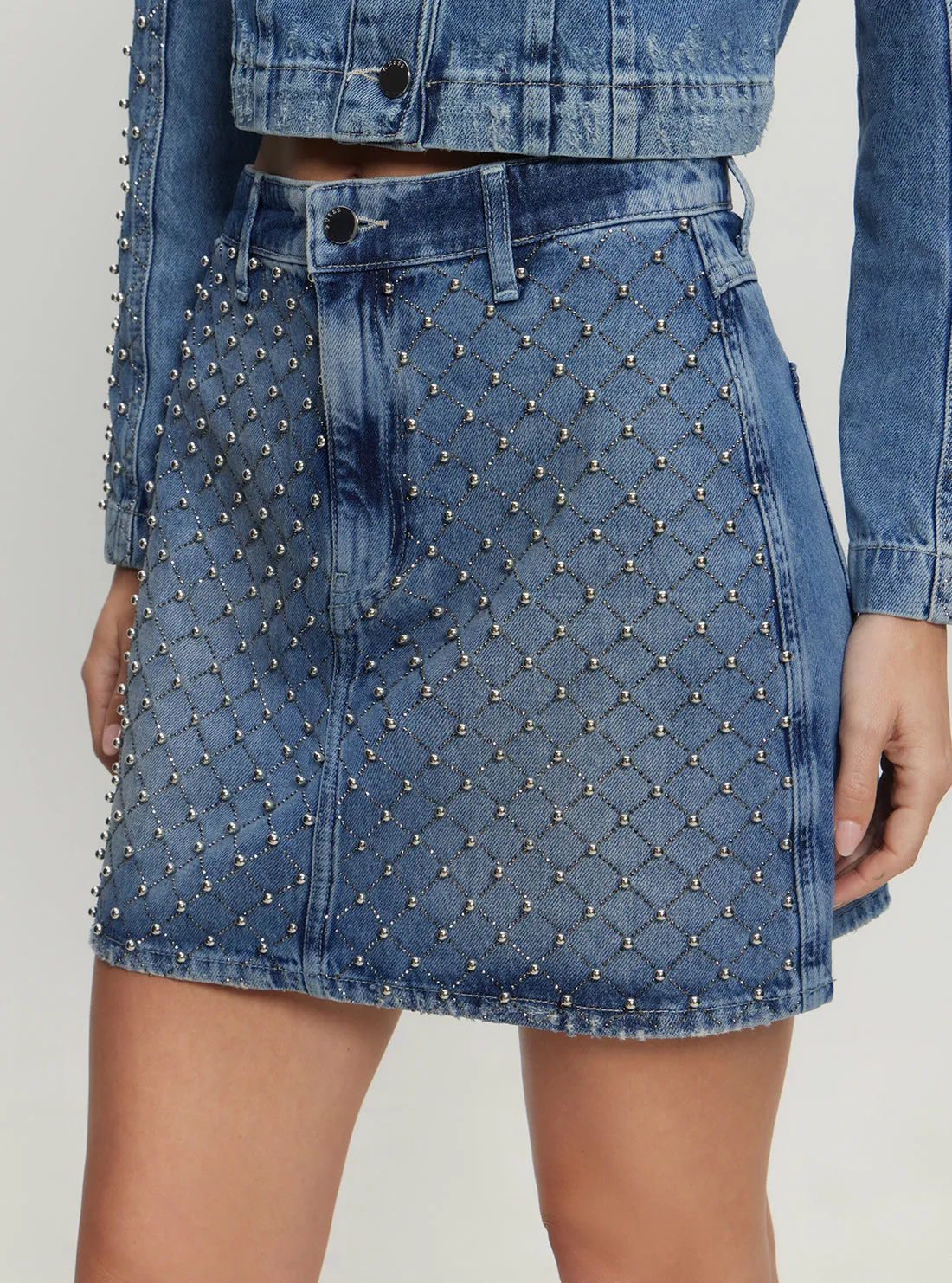 Blue Denim Carol Mini Skirt Guess