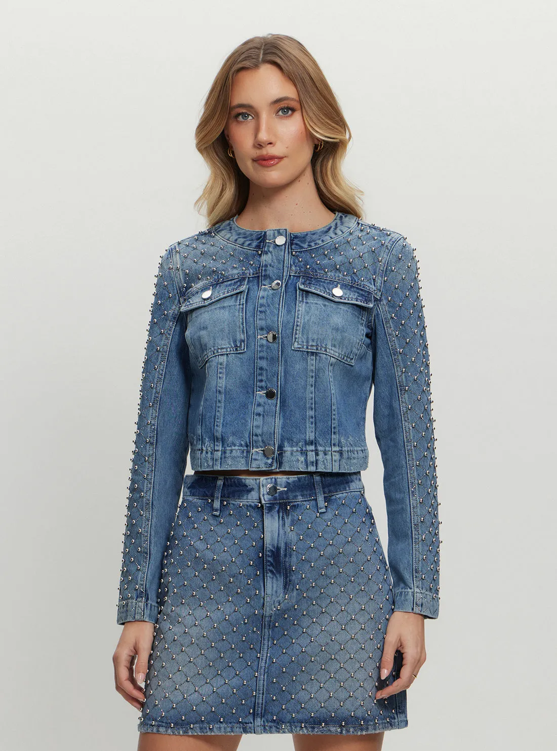 Blue Denim Marissa Jacket Guess