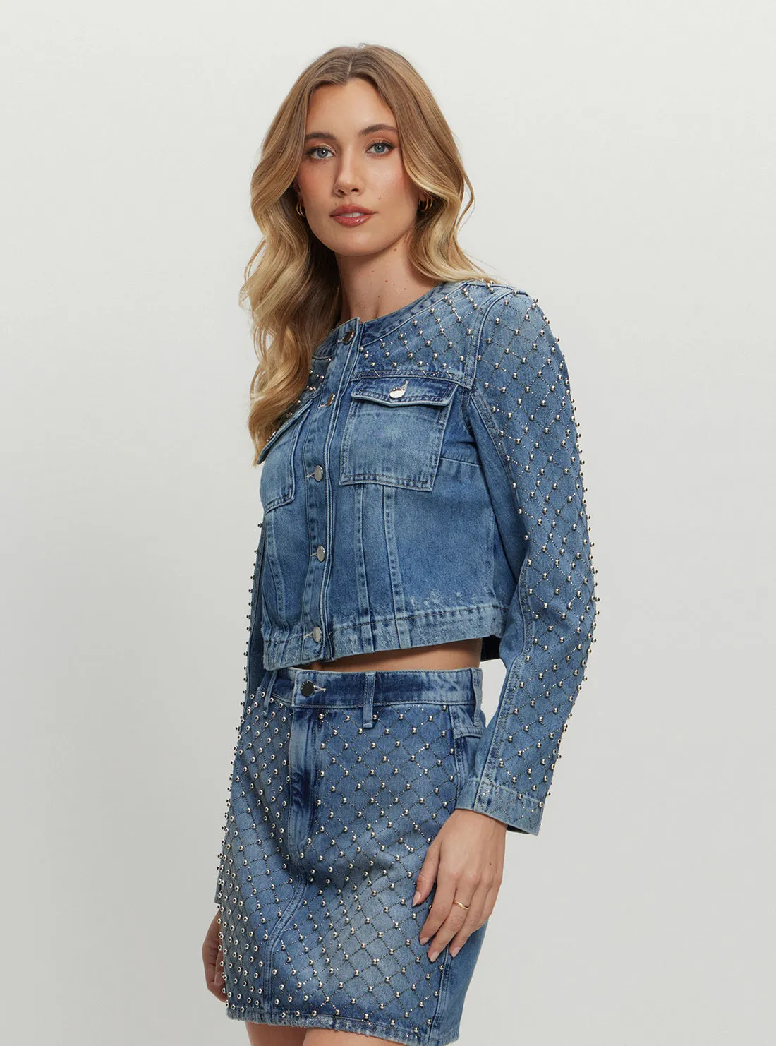 Blue Denim Marissa Jacket Guess