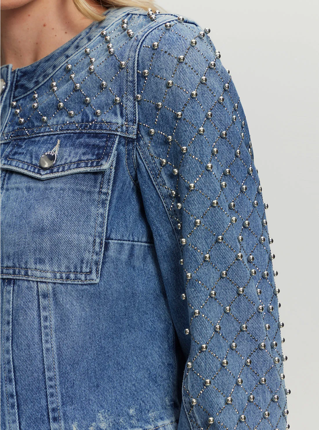 Blue Denim Marissa Jacket Guess