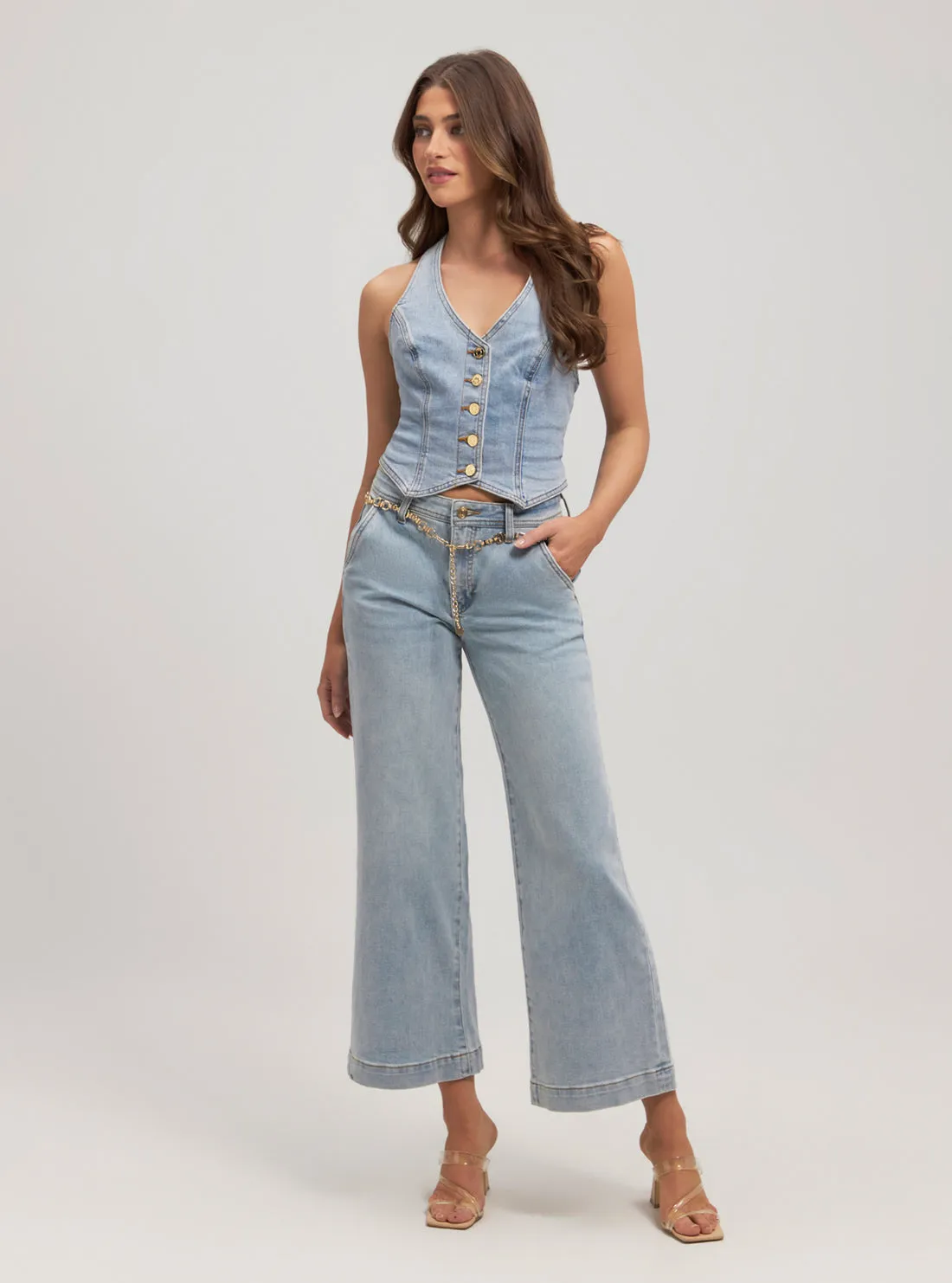 Blue Denim Piper Vest Guess