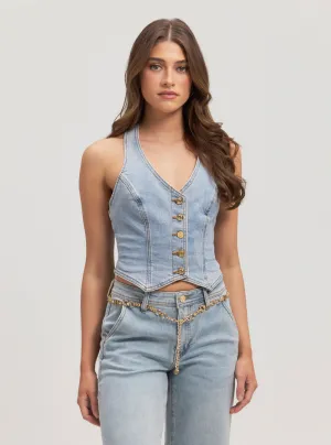 Blue Denim Piper Vest Guess
