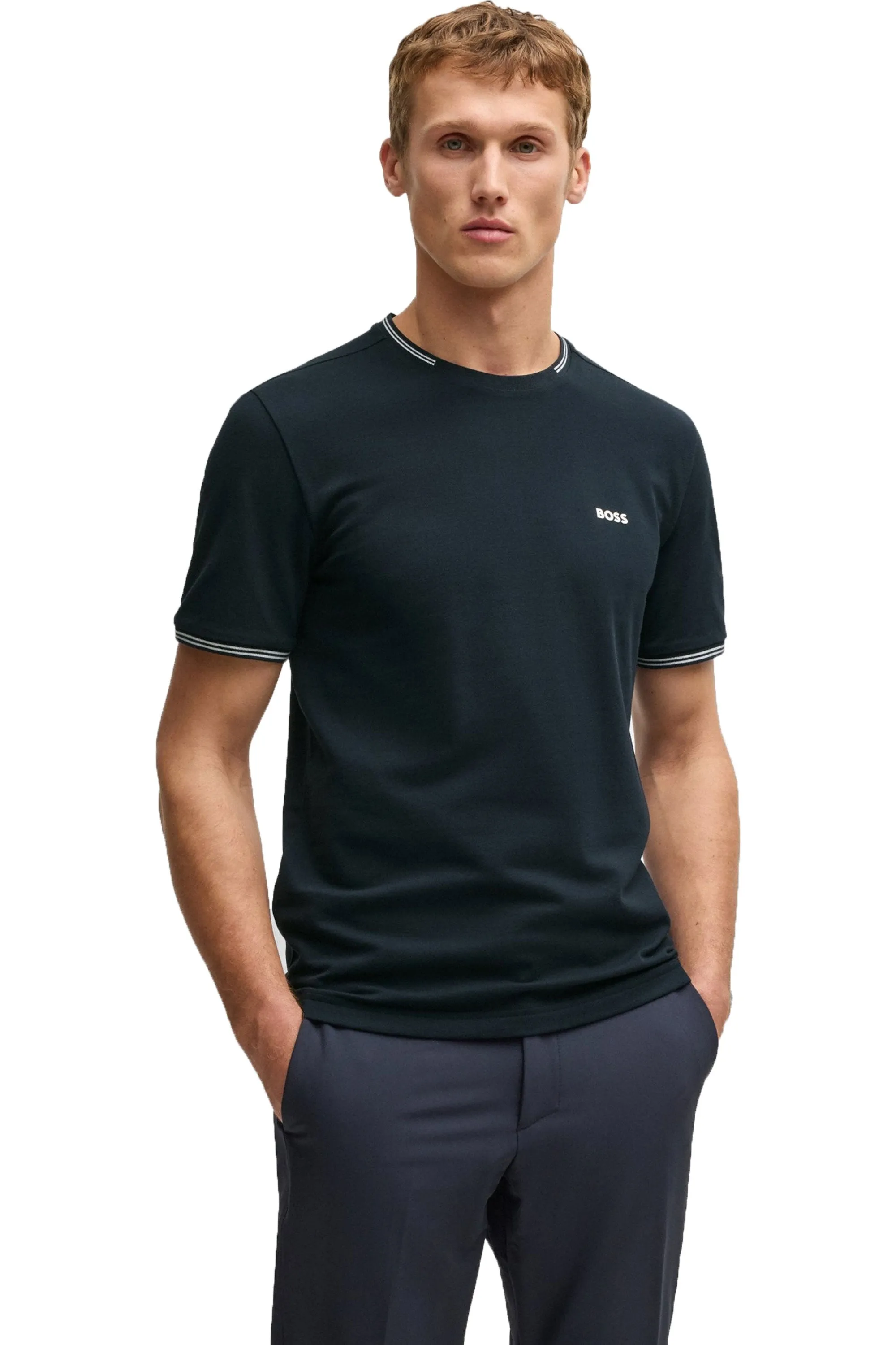 Boss Taul T-Shirt Navy/white