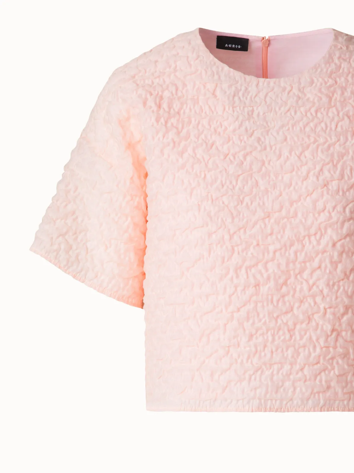 Boxy Blouse in 3D Bubble Organza Akris